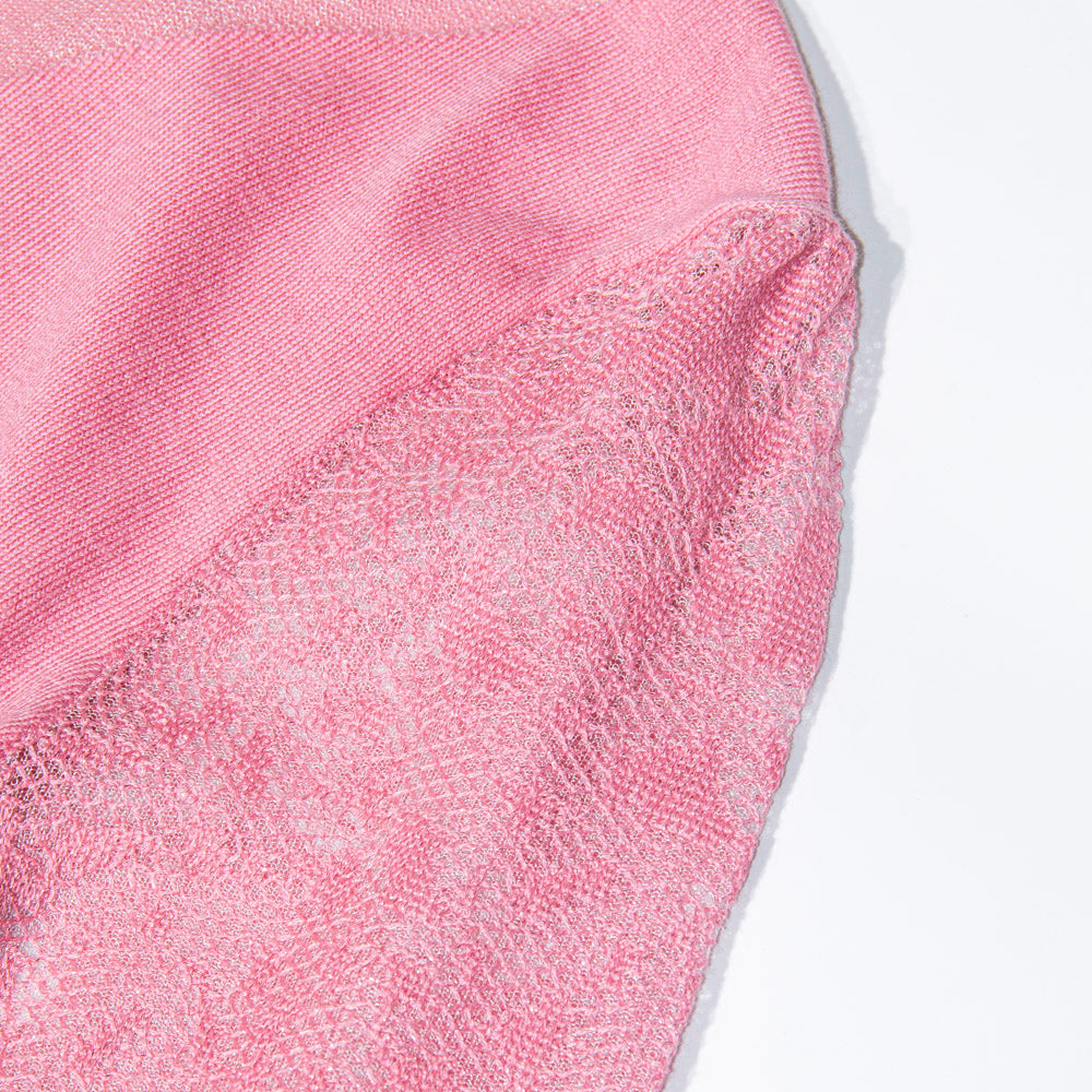 Rosy Knit Lace Top