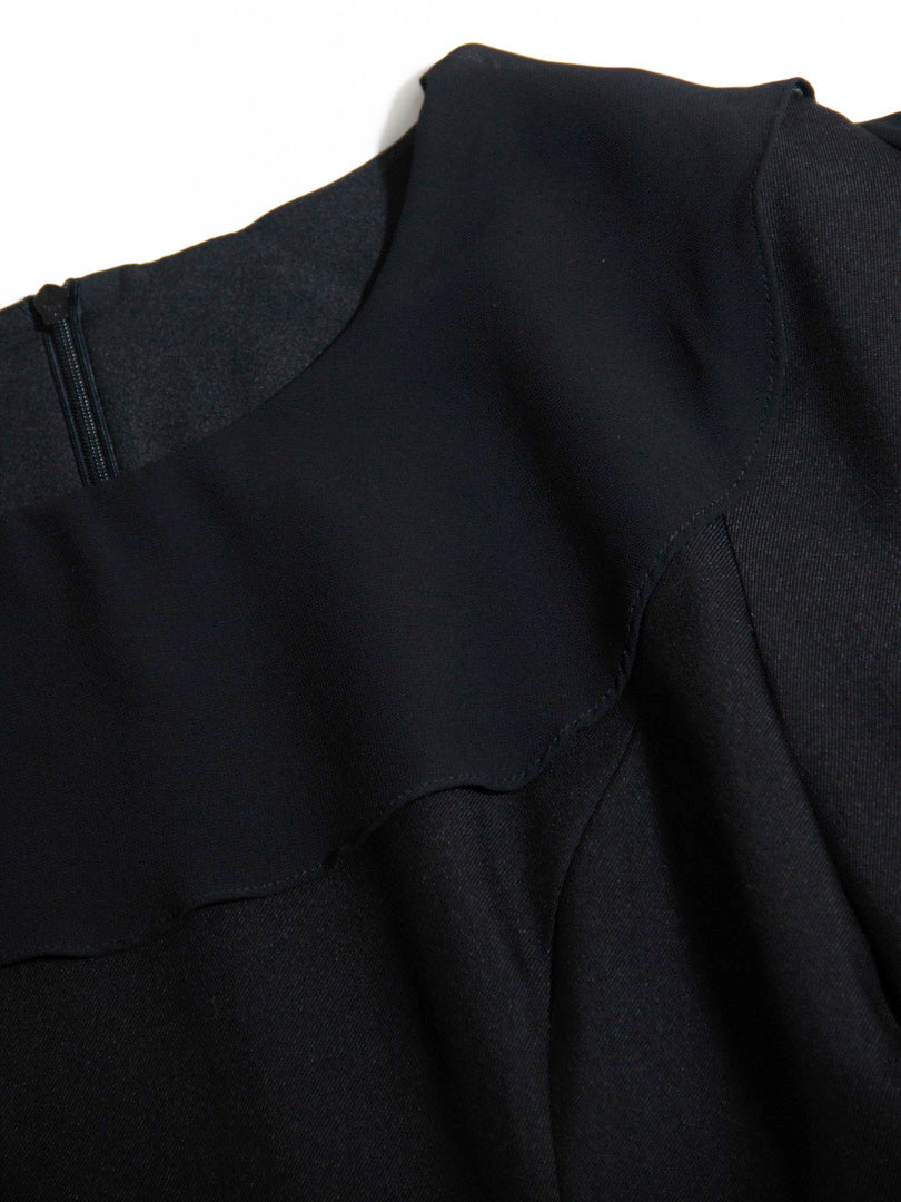 Luxe Drape Black Dress