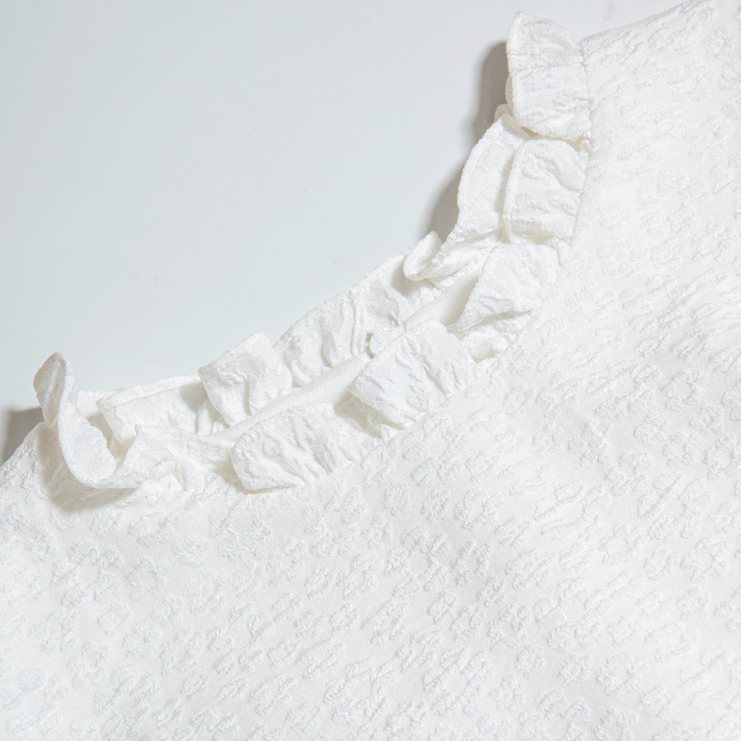 Textured Ruffle Charm Dress