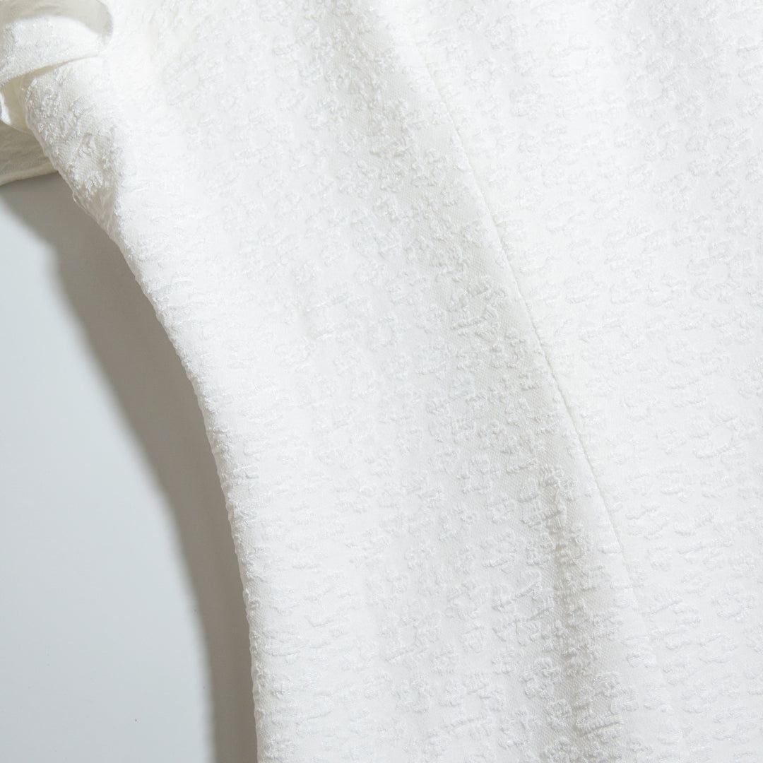 Textured Ruffle Charm Dress
