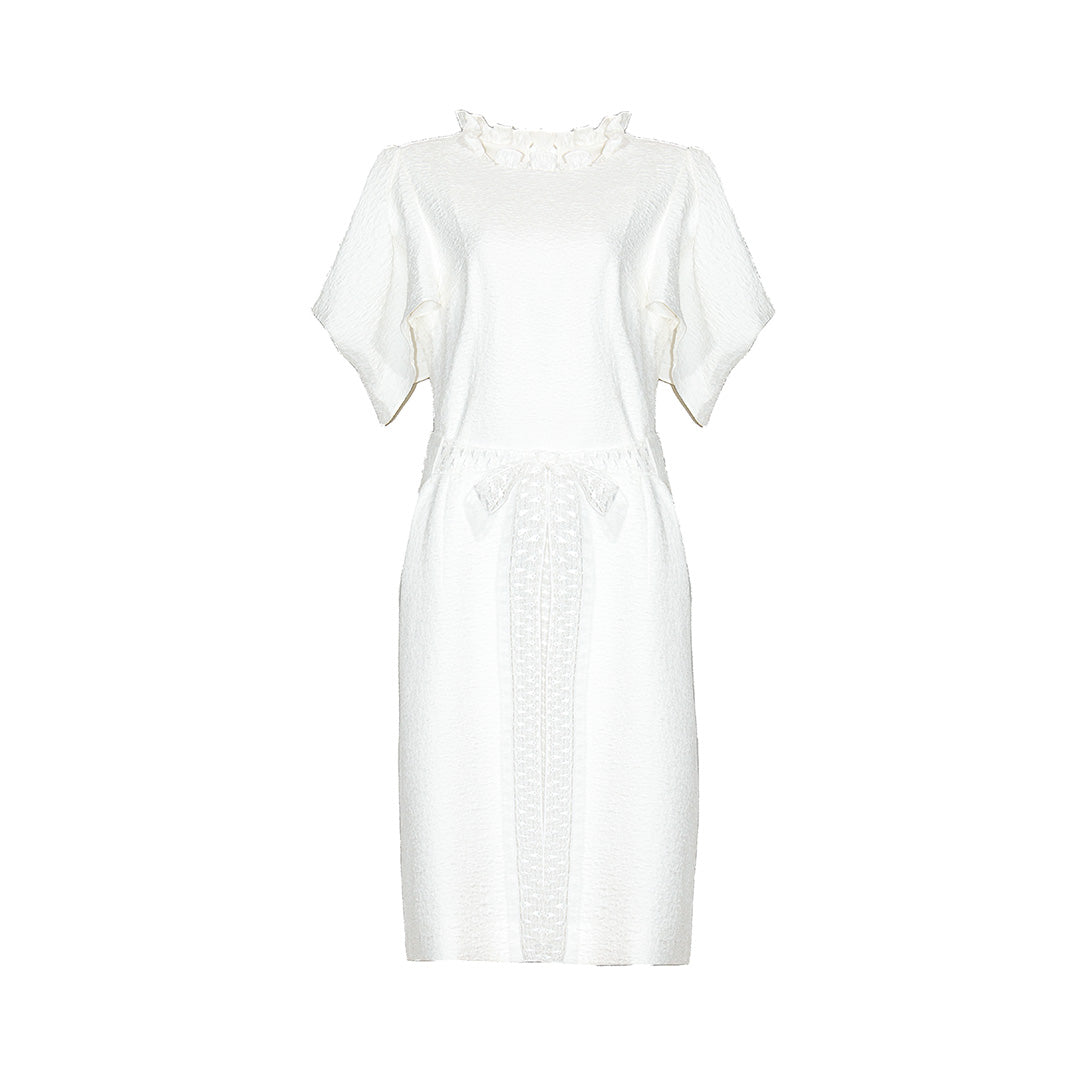 Textured Ruffle Charm Dress