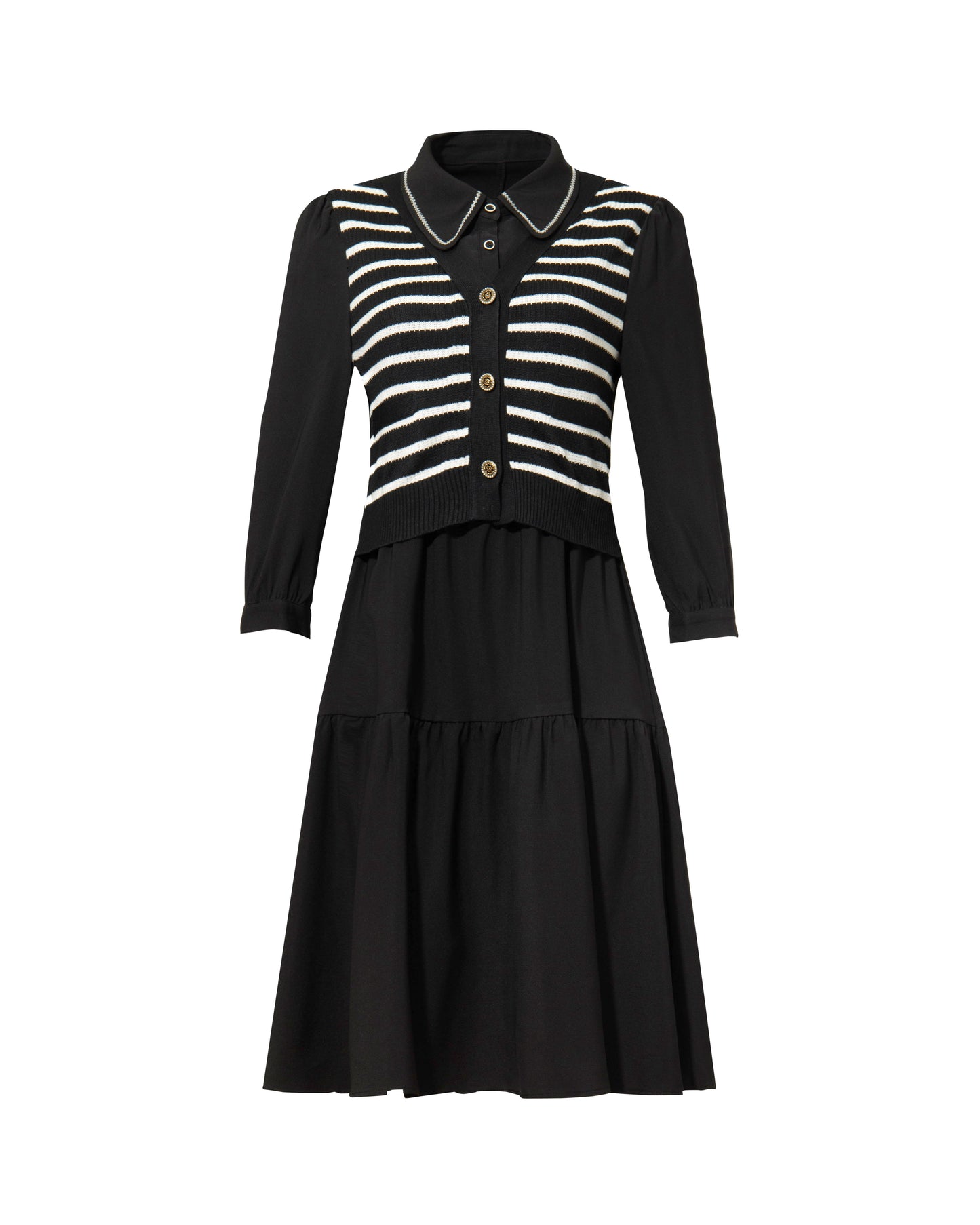 Striped Knit Pane Dress