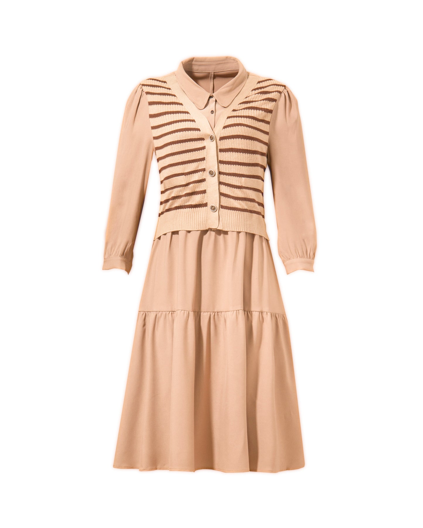 Striped Knit Pane Dress
