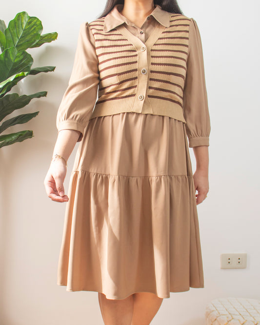 Striped Knit Pane Dress