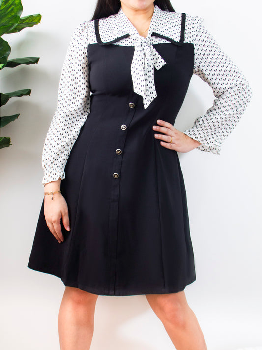 Chic Ribbon Detail A-Line Dress