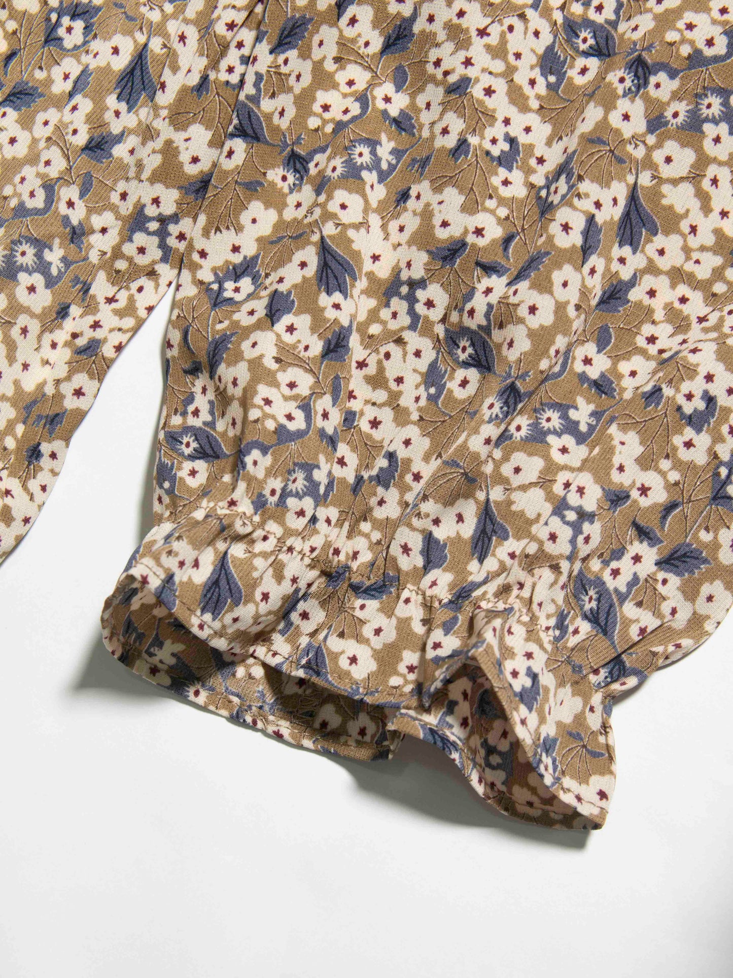 Floral Lace-Trim Blouse