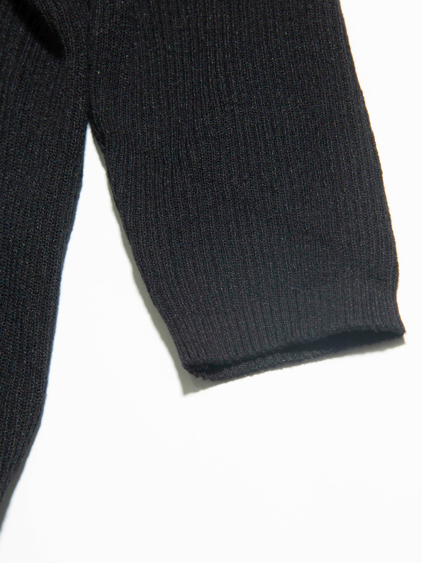Contrast Collar Ribbed Knit Top.