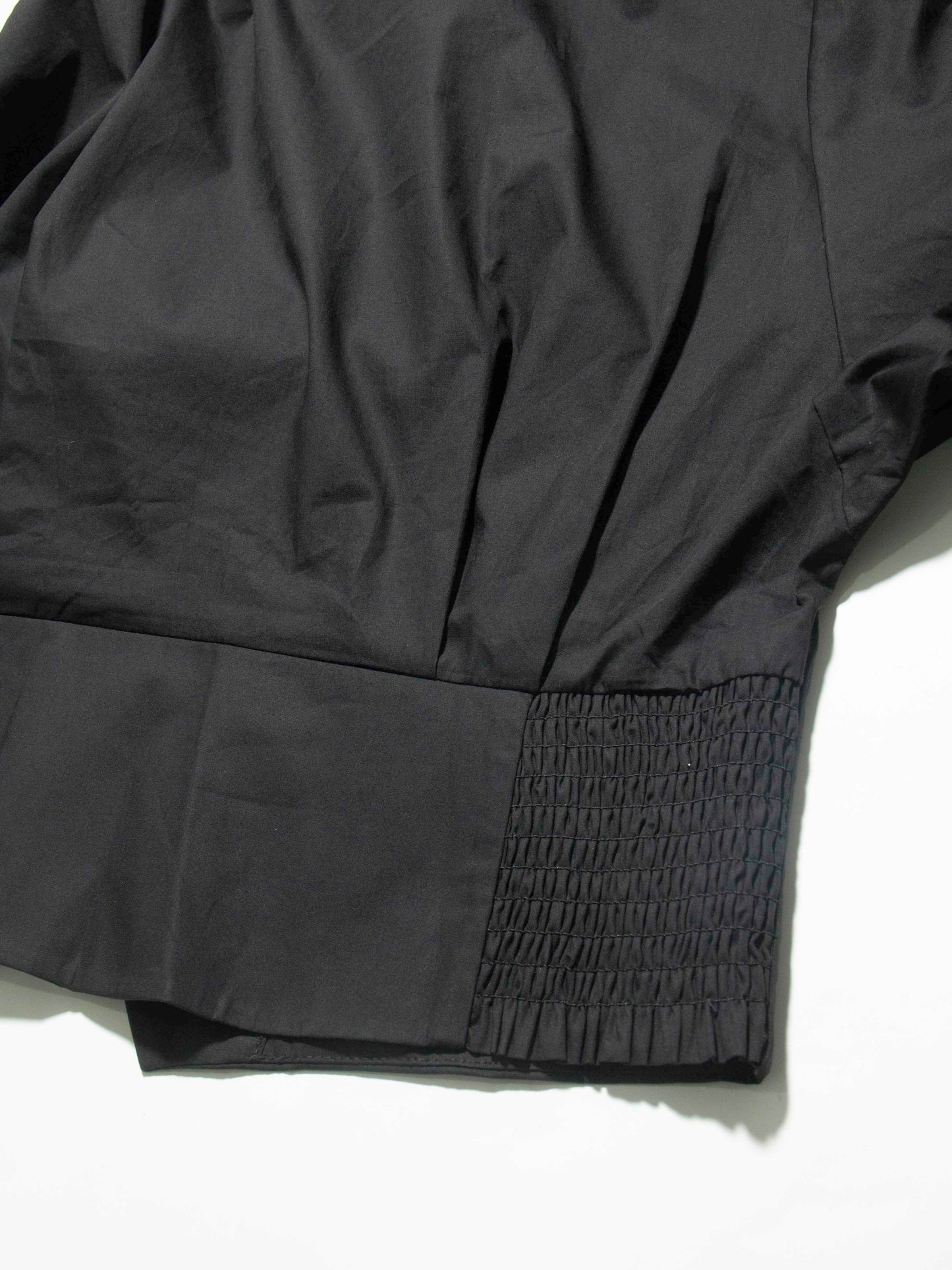 Structured Black Button-Down with Built-in Chain