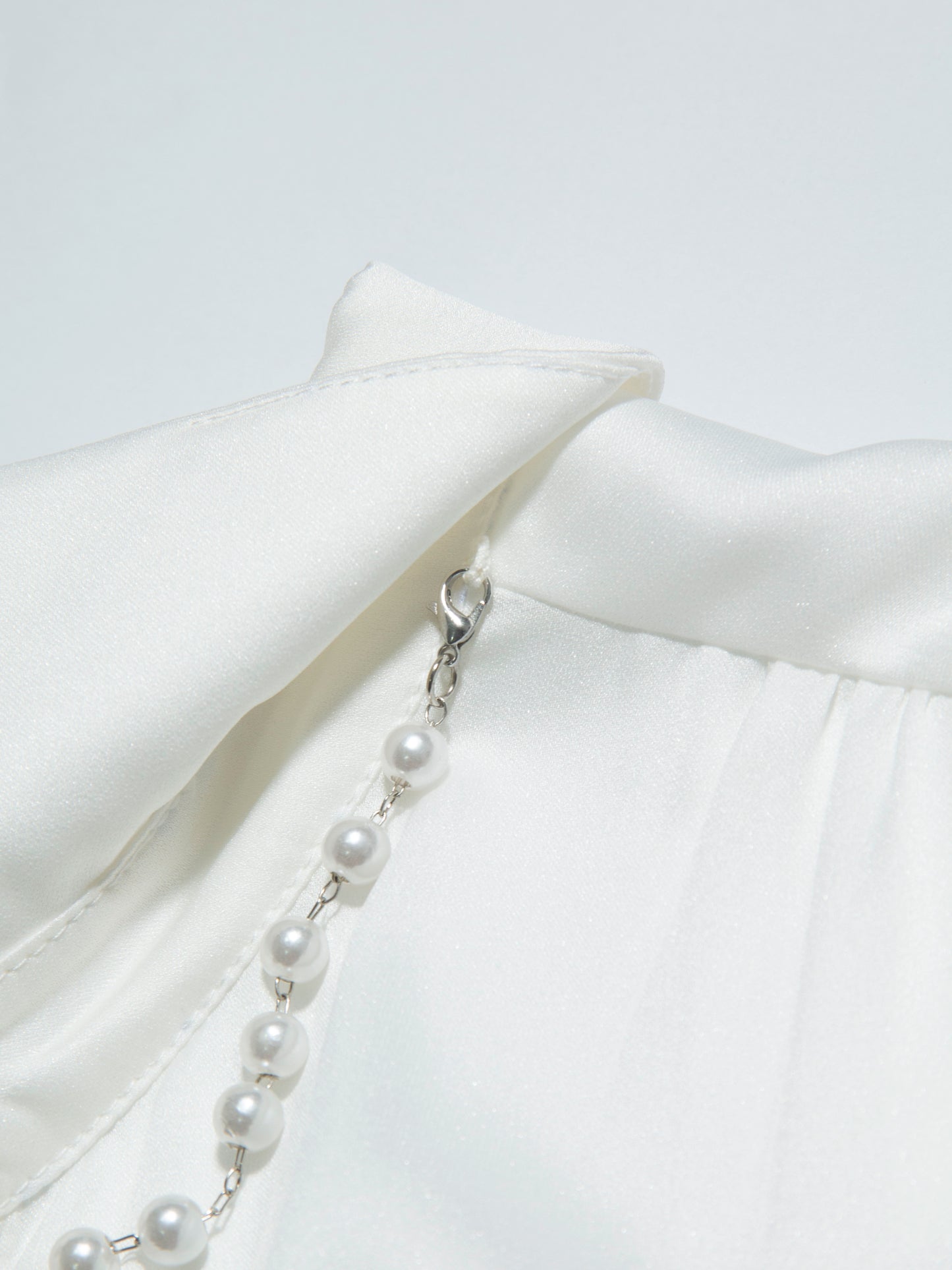 Pearl Accent Button-Down Blouse