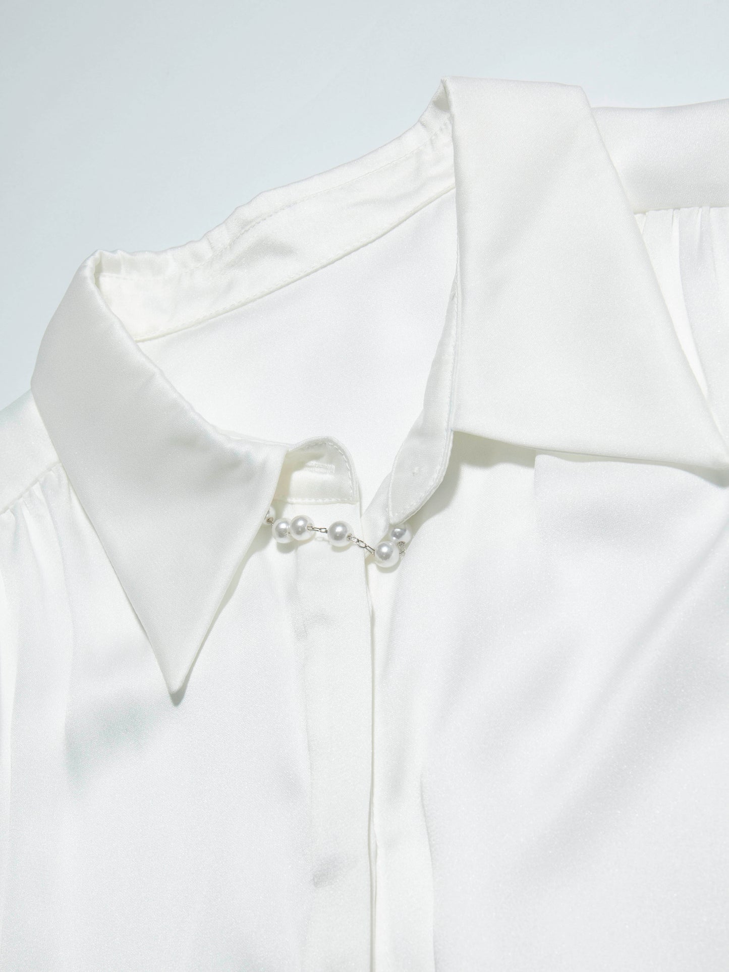 Pearl Accent Button-Down Blouse