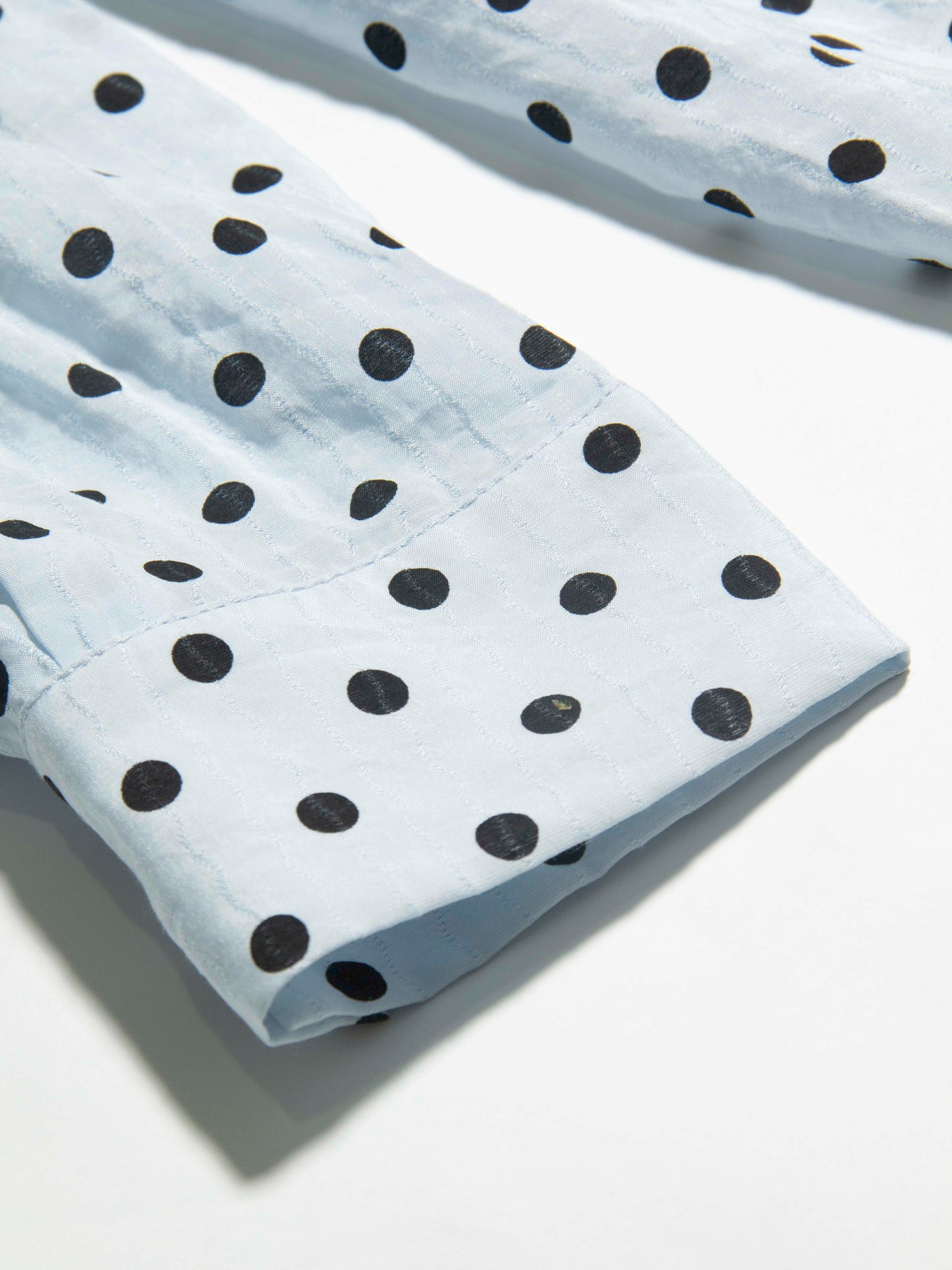 Scallop Collar Polka Dot Blouse