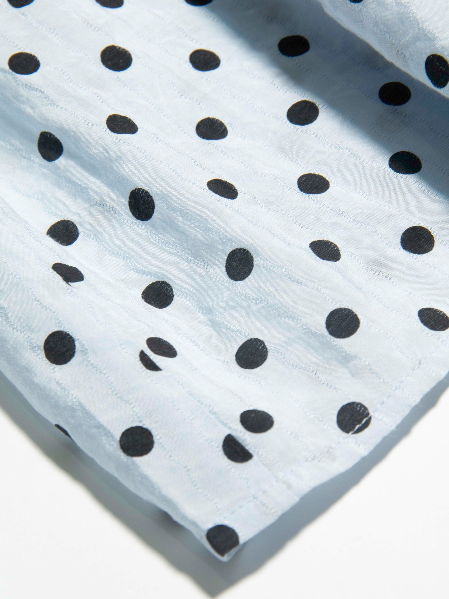 Scallop Collar Polka Dot Blouse