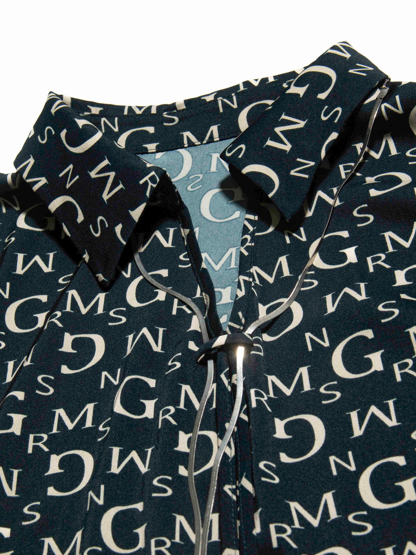 Printed Tie-Neck Blouse