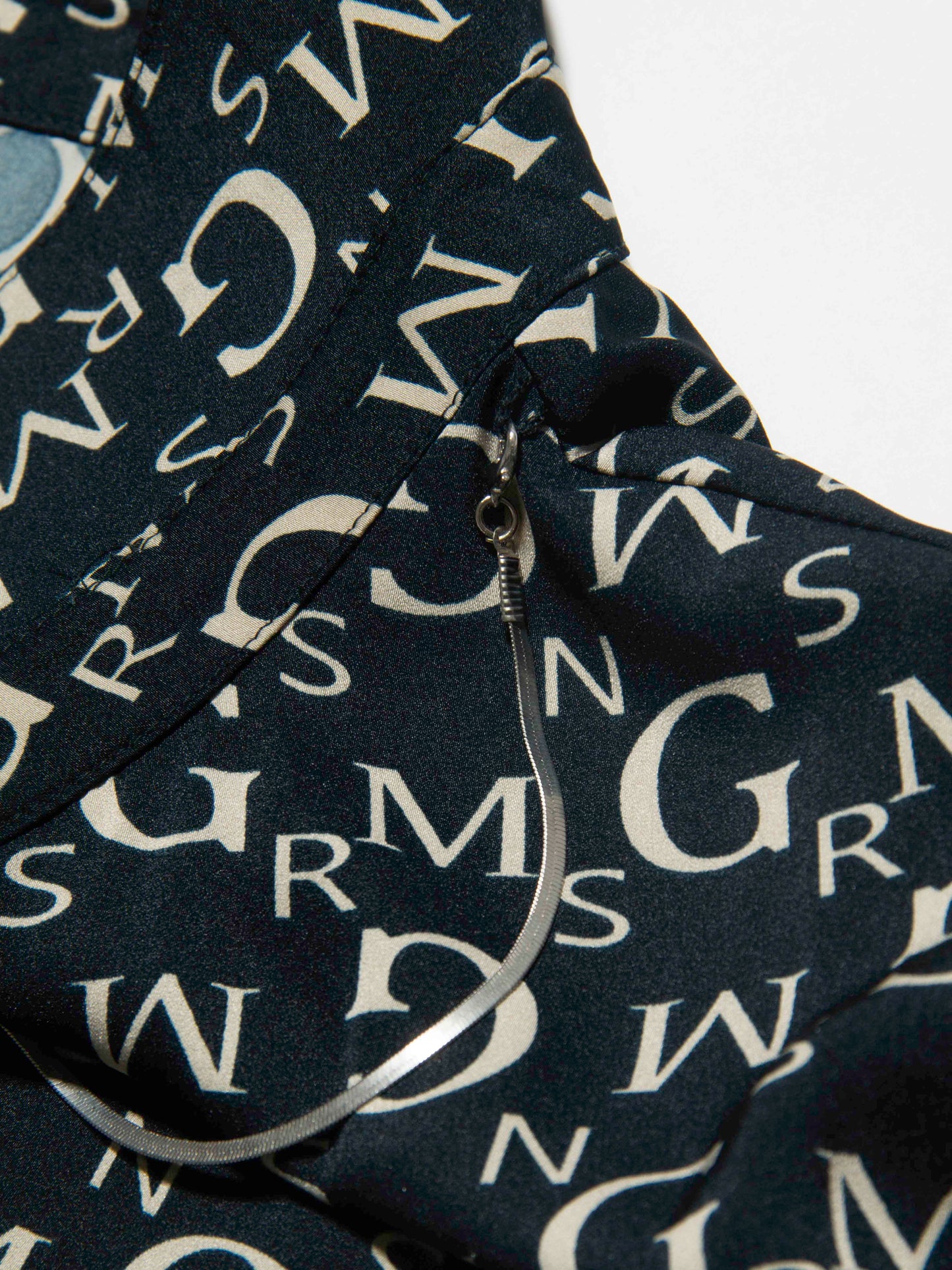 Printed Tie-Neck Blouse