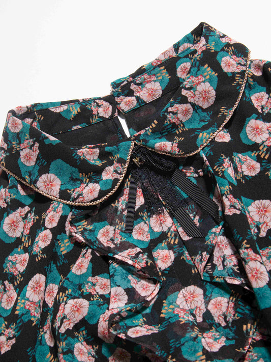 Floral Bloom Ruffle Blouse
