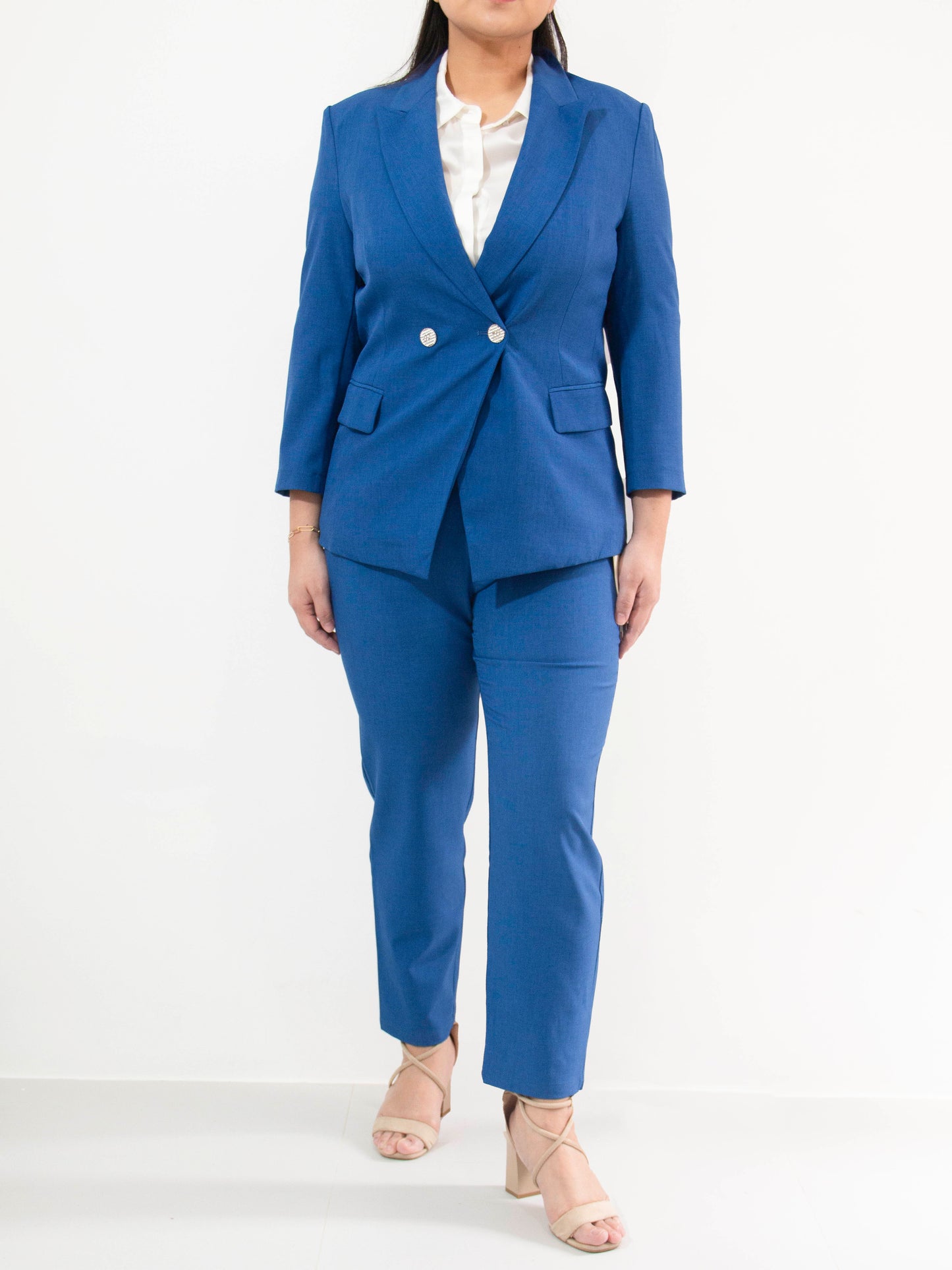 Double-Breasted Button Suit Set