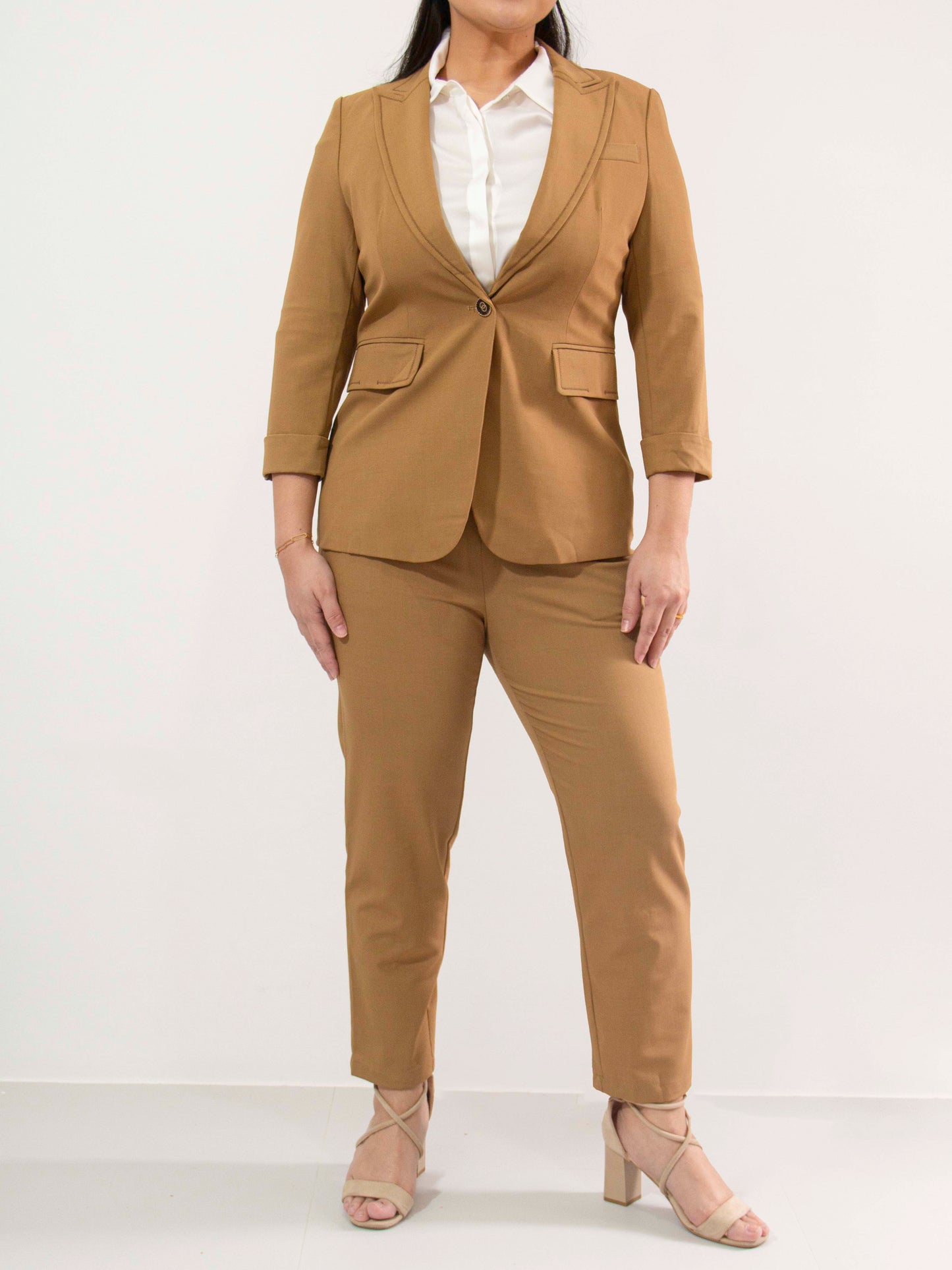 Camel Classic Blazer & Trousers Set