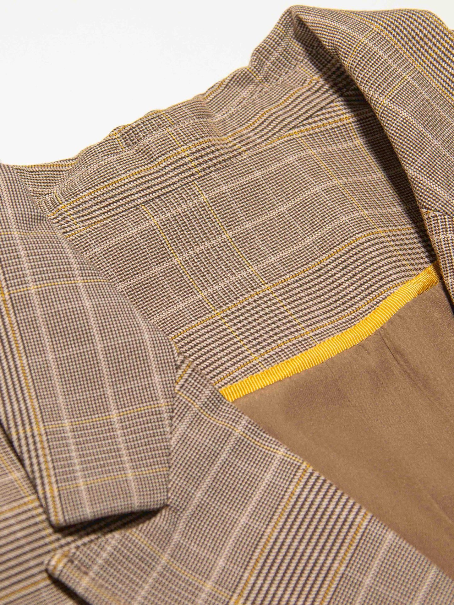 Checkered Brown Suit Set