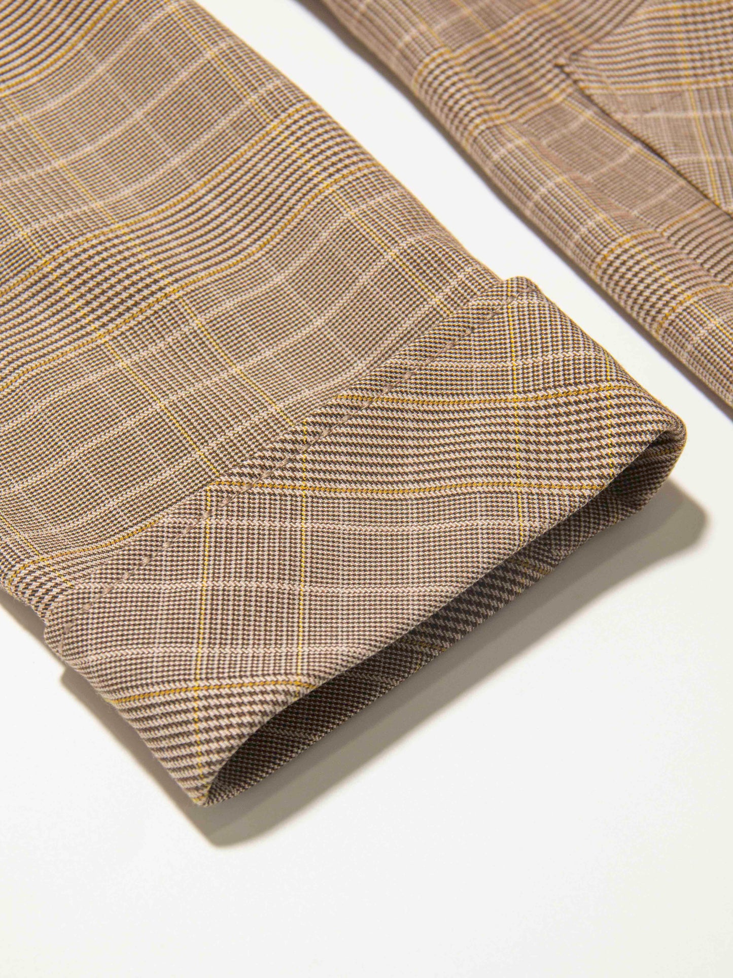 Checkered Brown Suit Set
