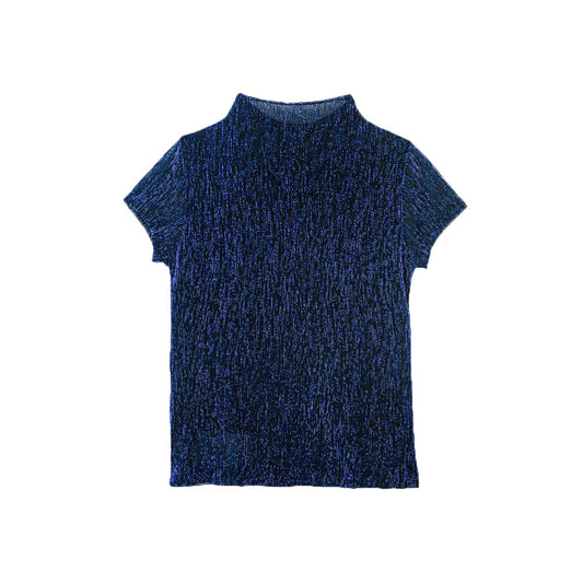 Versatile Sparkle Tee with Detachable Brooch