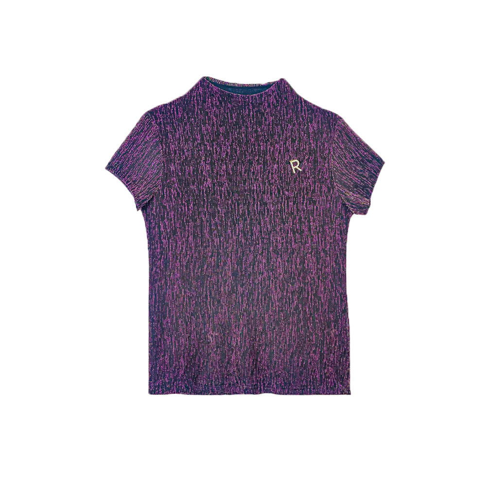 Versatile Sparkle Tee with Detachable Brooch