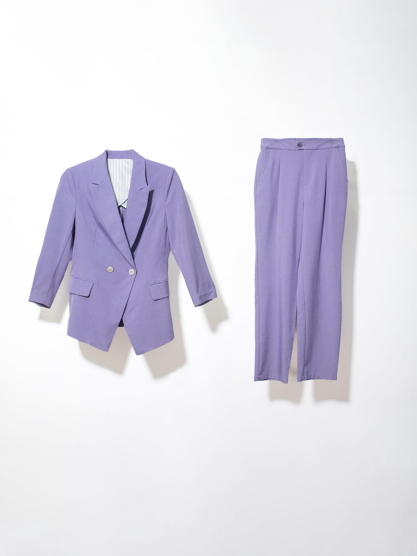 Double-Breasted Button Suit Set