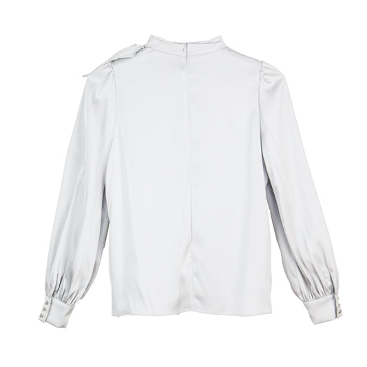 Soft Grey Grace Blouse