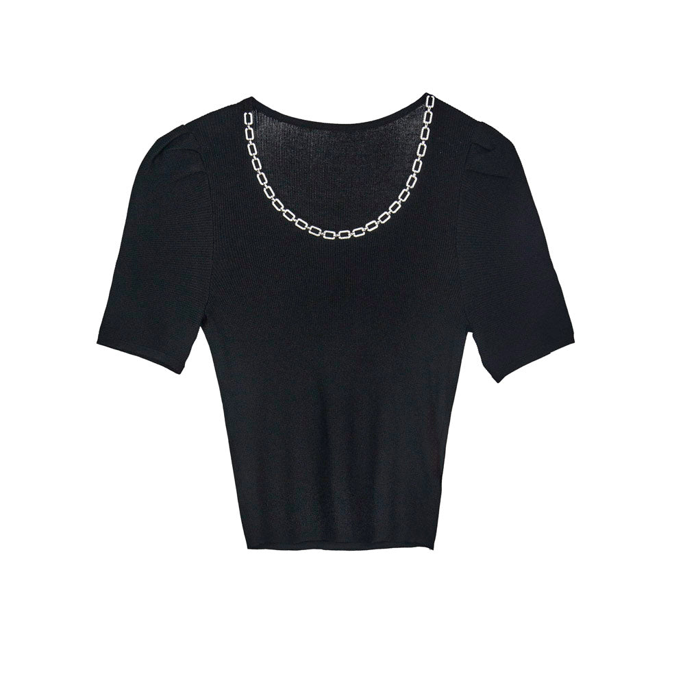 Black Knitted Top