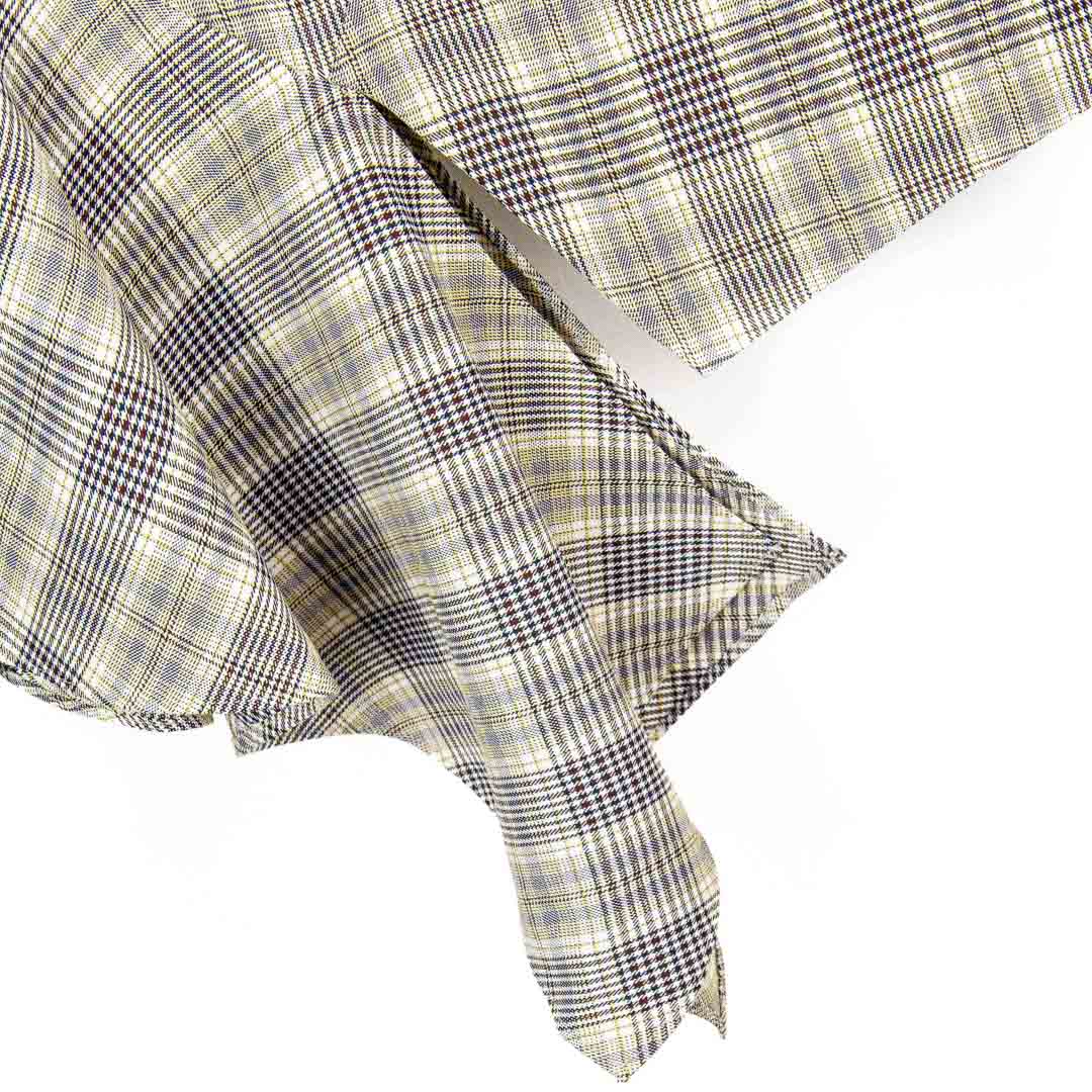 Plaid Asymmetric Ruffle Skirt