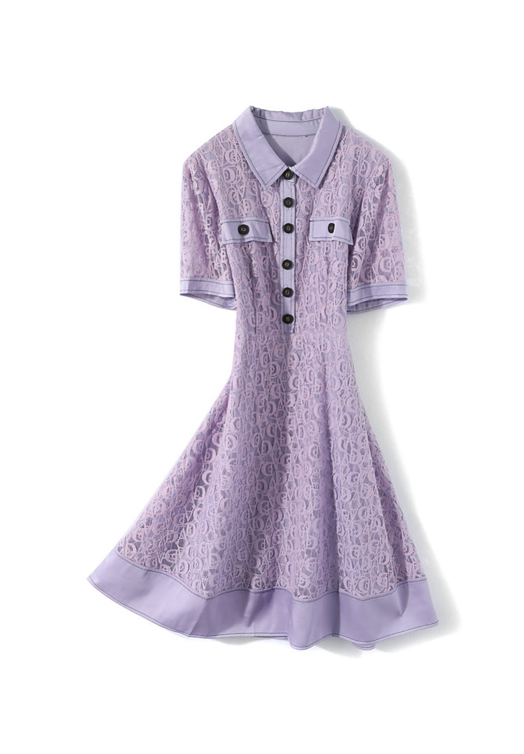 Lace Buttoned Dress