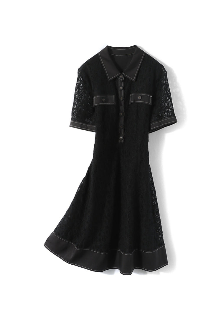 Lace Buttoned Dress