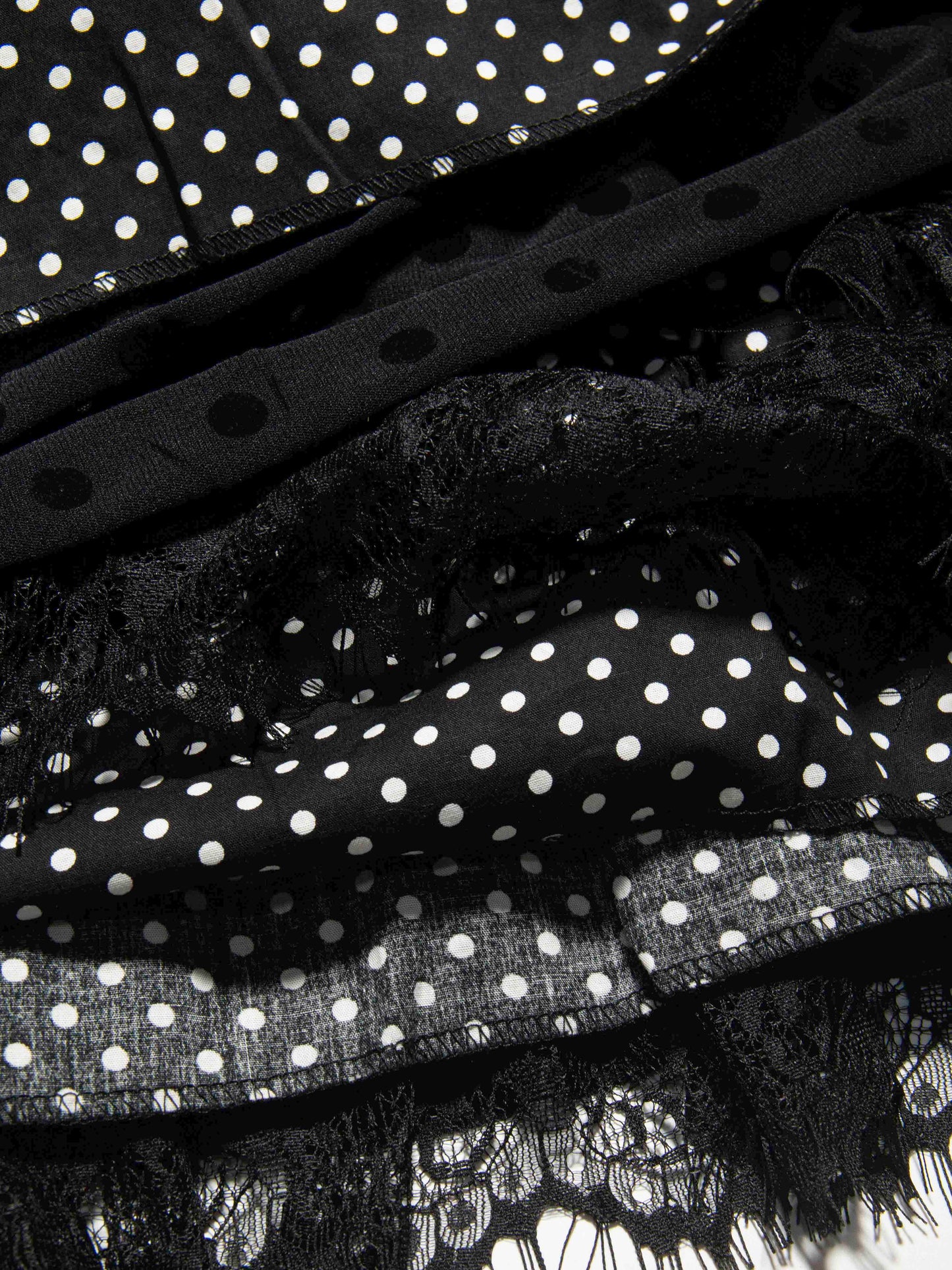 Dot & Fringe Flounce Skirt