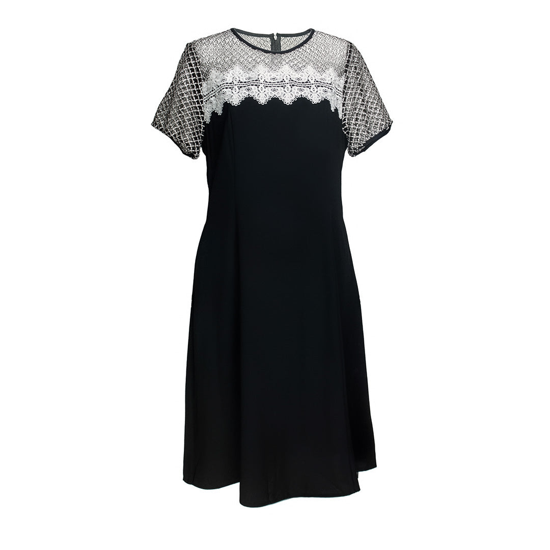 Midnight Charm Trimmed Dress