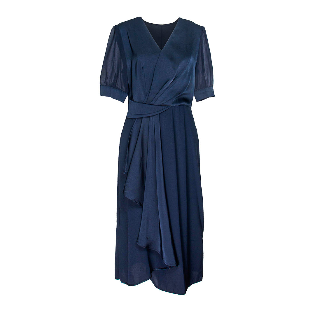 Wrap and Drape Midi Dress