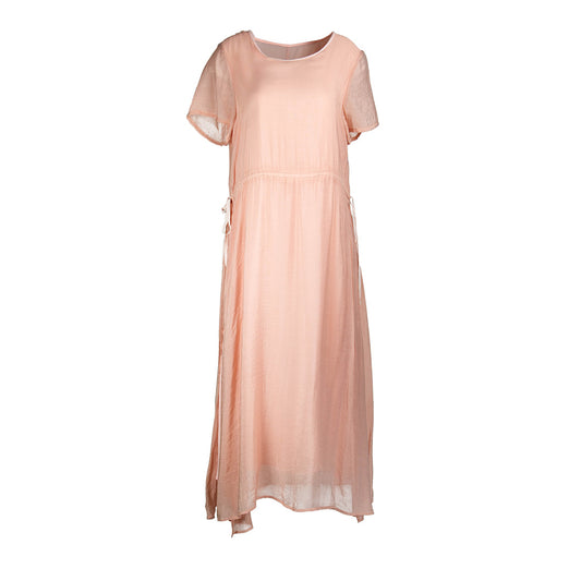 Sun-Kissed Drawstring Midi Dress