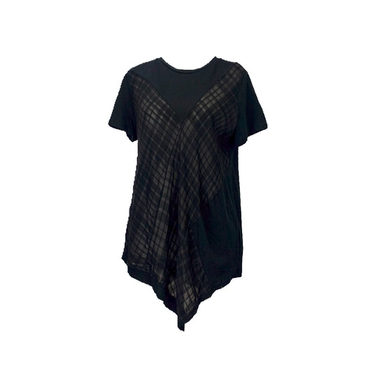 Chic Shadow Plaid Tee