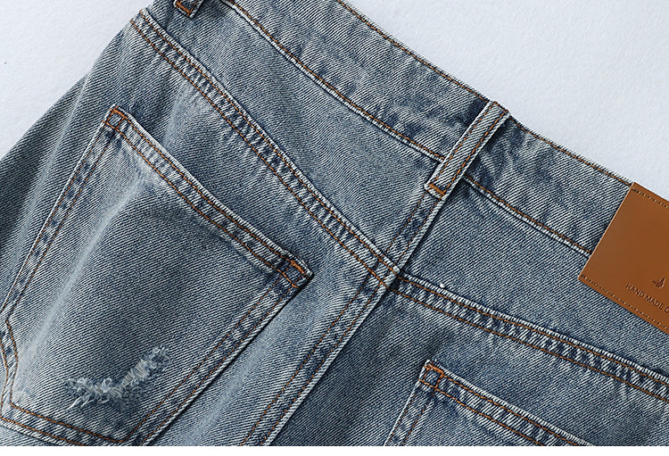 Distressed Denim Charm Shorts