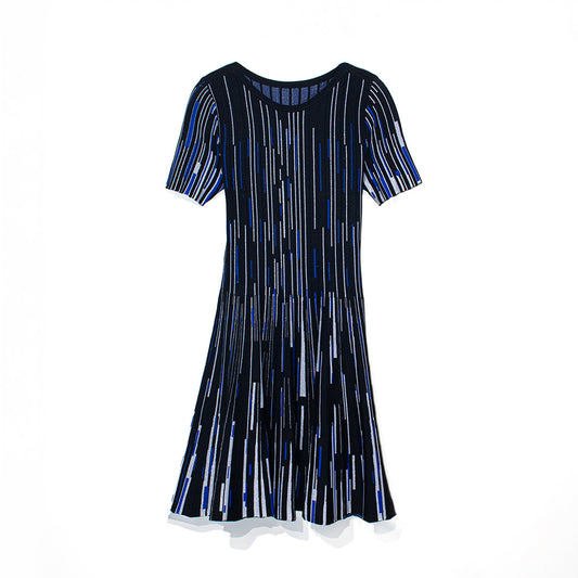 Knitted Shimmering Streaks Dress