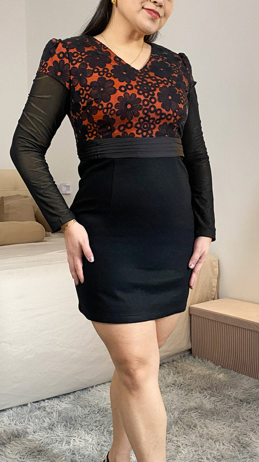 Amber Lace Panel Dress