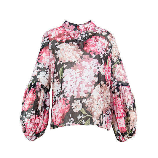 Semi-Sheer Floral Bliss Blouse