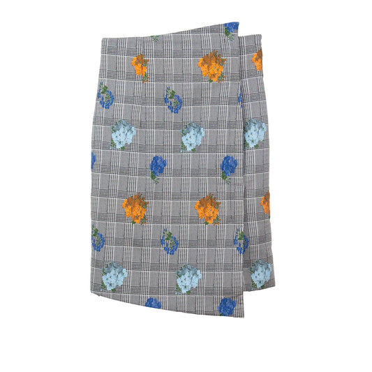 Floral Pattern Textured Skirt