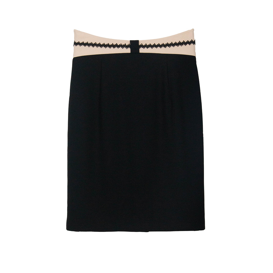 【I AM MARI】Merina Simple Midi Skirt Mari Maxi Skirt Green Print | M.A.B.E