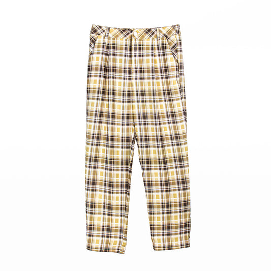Golden Plaid Trousers