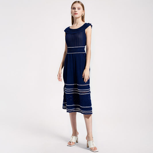 Knitted Classic Navy Dress