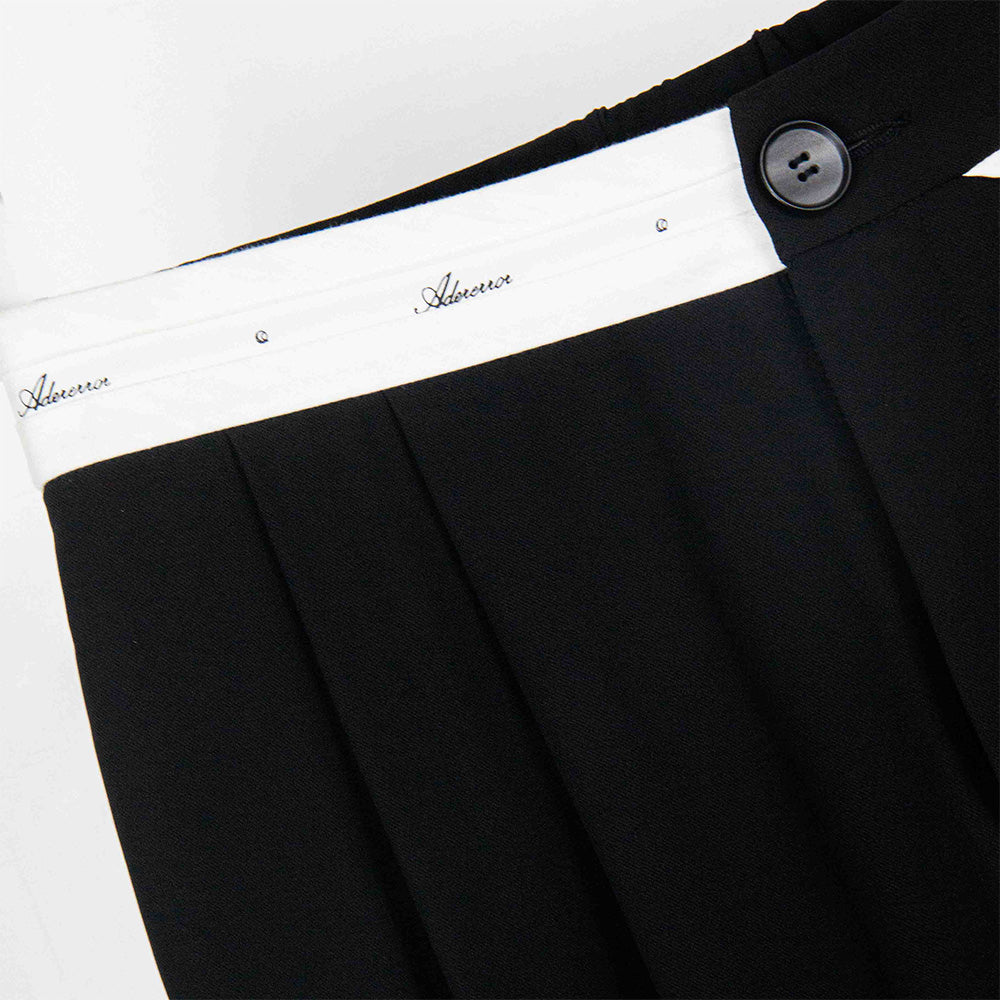 Black Pleated Trousers