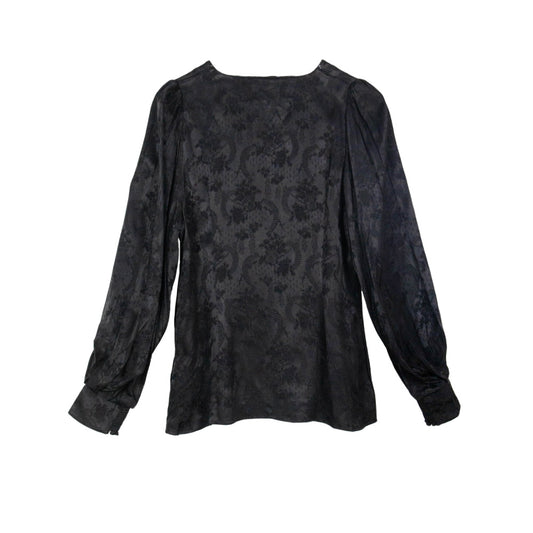 Textured Black Blouse
