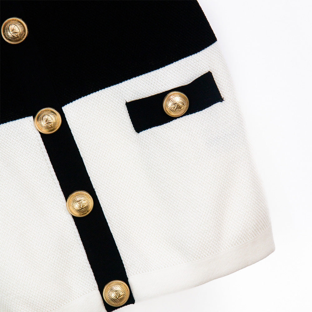 Monochrome Luxe Knitted Skirt