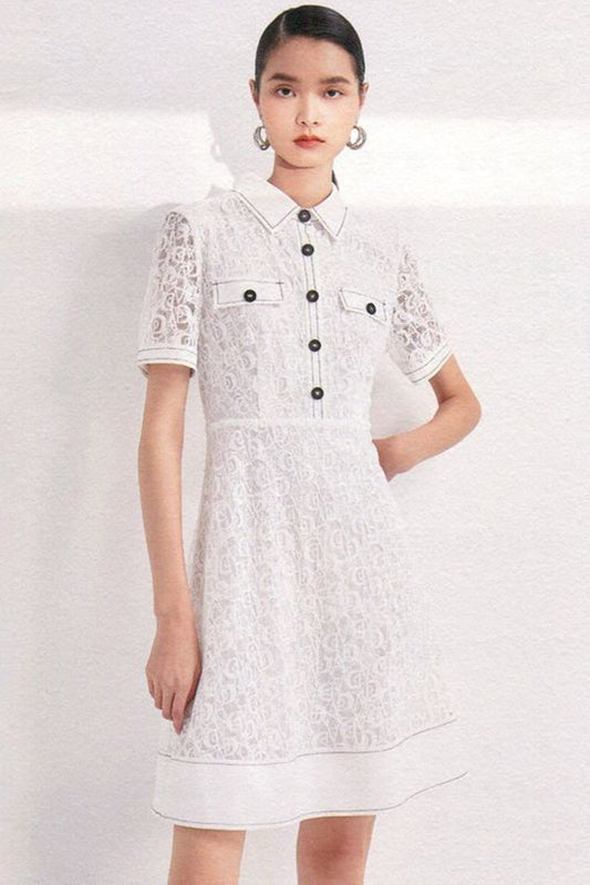 Lace Buttoned Dress