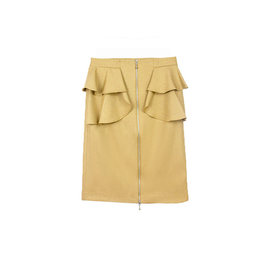 Gold Ruffle Skirt