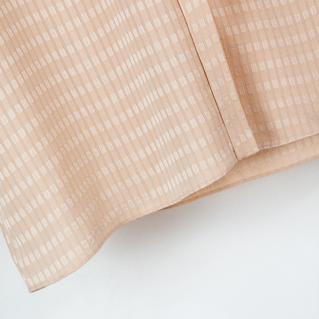 Peachy Checkered Bow Blouse
